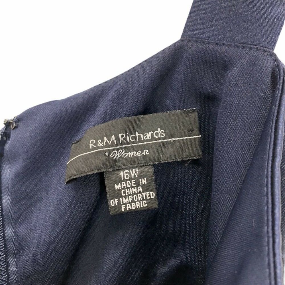 R&M Richards Womens Sheath Dress Blue Sz Plus 16 W - Picture 7 of 8